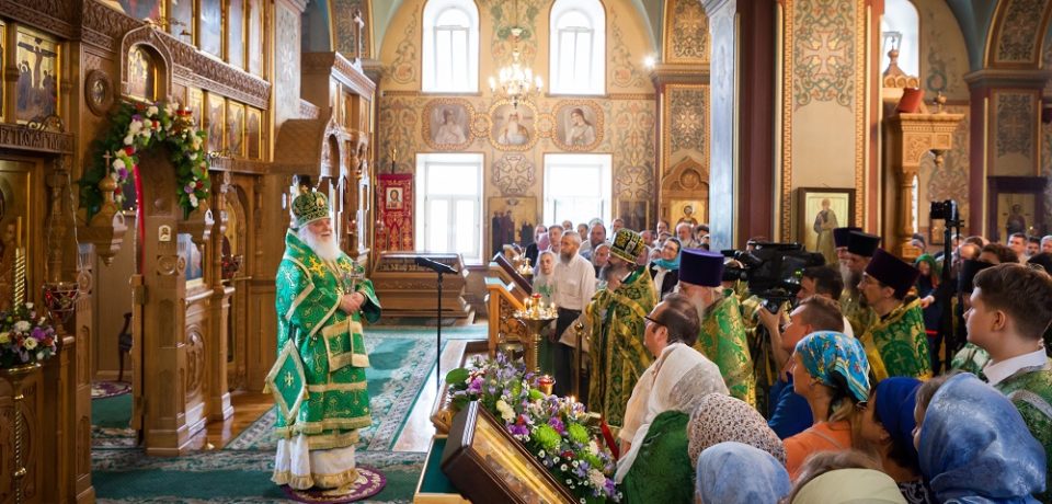 Митрополит Истринскиий Арсений возглавил торжественное богослужение в престольный праздник на Московском подворье Валаамского монастыря